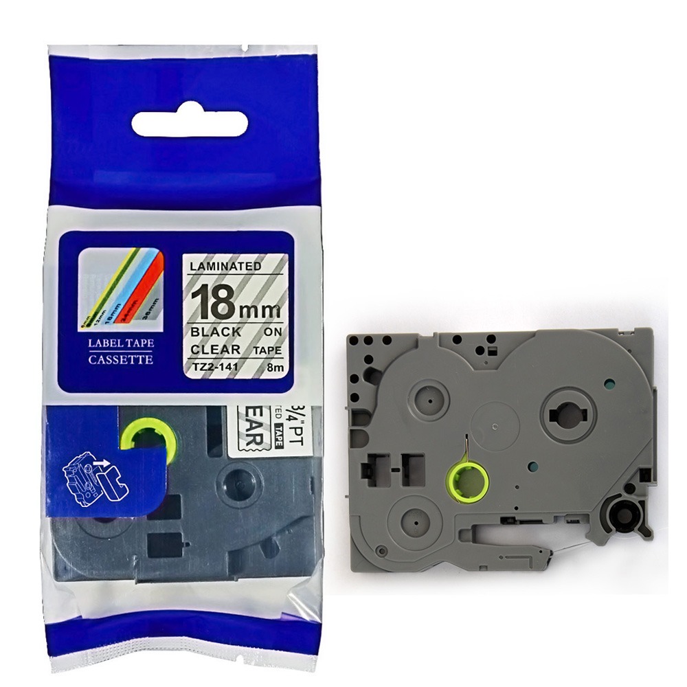 Cinta Transparente (18mm x 8m) TZ2-141 Compatible para Brother – Cartucho Standard