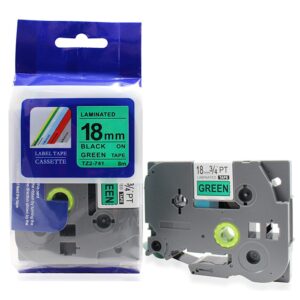 Cinta Verde (18mm x 8m) TZ2-741 Compatible para Brother