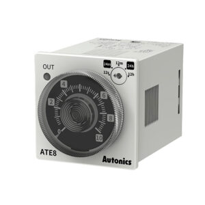 ATE8.jpg Temporizador ATE8-41 1s/10s/1m/10m/1h 110-240VAC 24-240VDC Autonics
