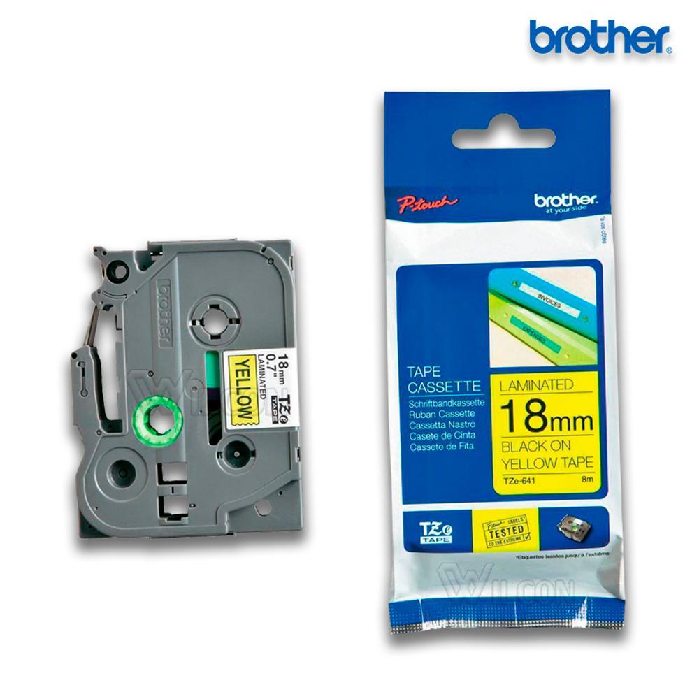 Cinta Amarilla (18mm x 8m) TZE-641 MARCA BROTHER – Rotulador brother