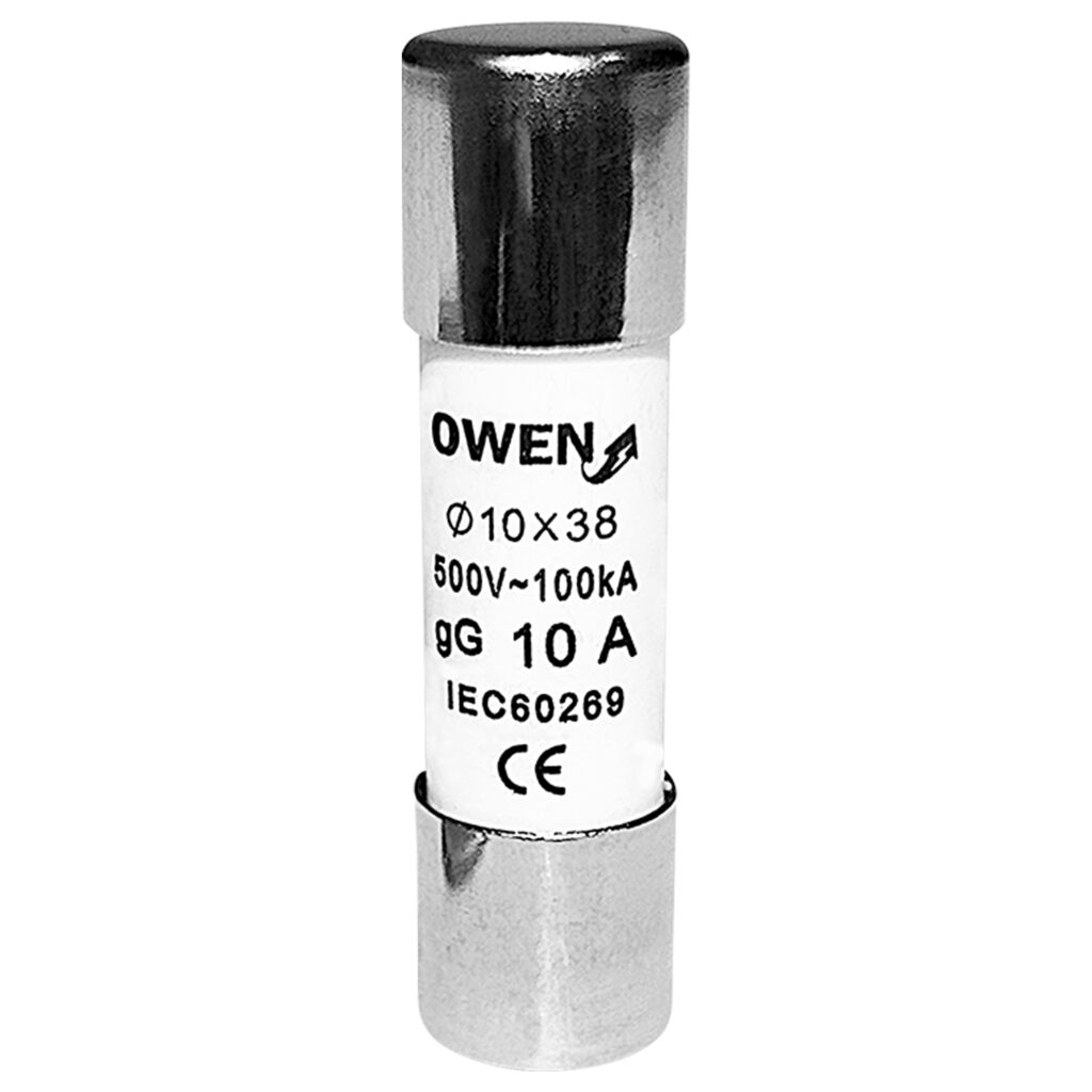Fusible De Loza 10A 10×38 Owen – Portafusibles y Fusibles