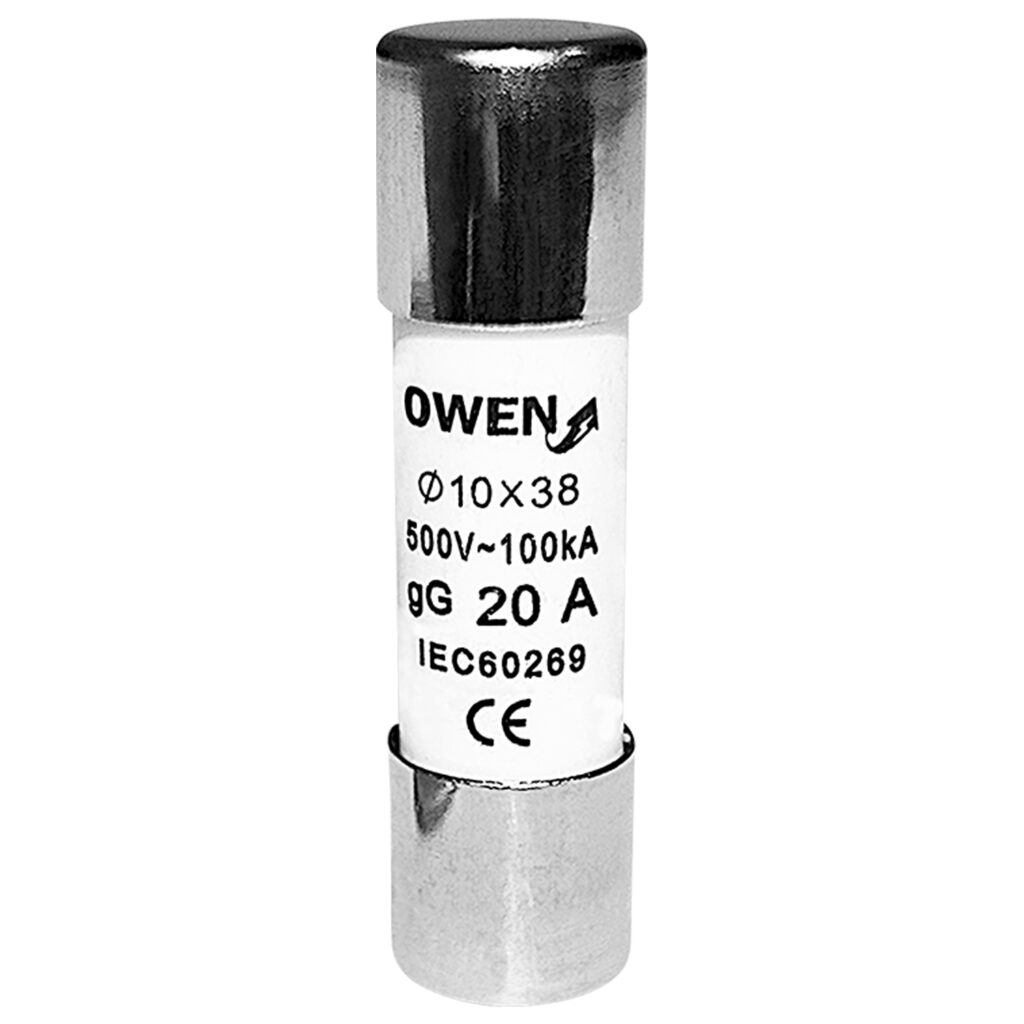 Fusible De Loza 20A 10×38 Owen – Portafusibles y Fusibles