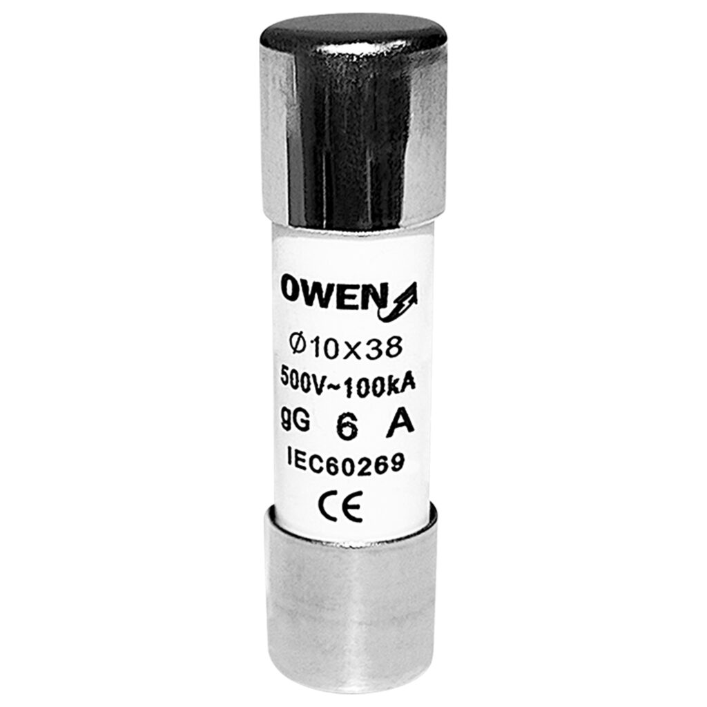Fusible De Loza 6A 10×38 Owen – Portafusibles y Fusibles