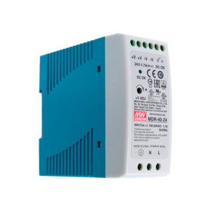 MDR-40-24.jpg MDR-40-24 Fuente de Alimentación 40.8W 24VDC 1.7A Clase 1 p/Riel Din Mean Well