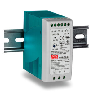 MDR-60-24.jpg MDR-60-24 Fuente de Alimentación 60W 24VDC 2.5A Clase 1 p/Riel Din Mean Well