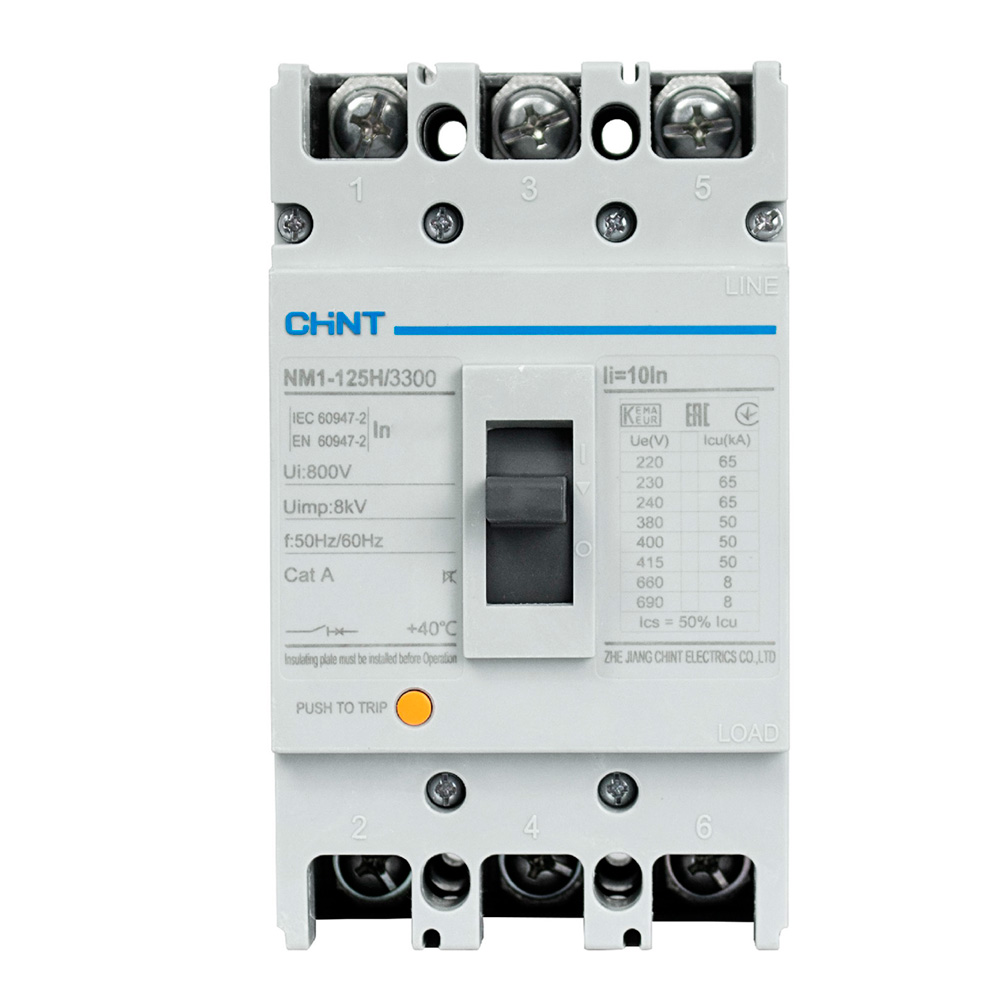 3P 125A Interruptor De Fuerza Fijo NM1-125H/3300 Chint – Descuentos
