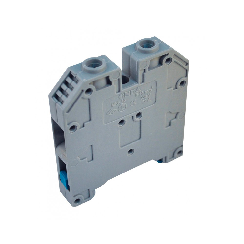 MRK 16 mm² Bornera Gris Tipo Tornillo Riel Din Onka – Bornera gris