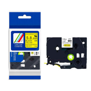 cinta-termo-6-amarilla.jpg Cinta Amarillo Termocontraible (6mm x 1.5m) HS2-611 Compatible para Brother