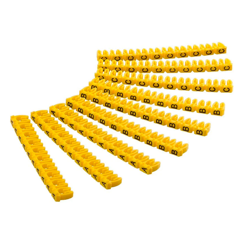 Marcador Para Cable 1.5 A 2.5 mm Letra «E» (Tira de 20 Unid.) Onka – Marcador Tipo Clip 1.5-2.5mm Le