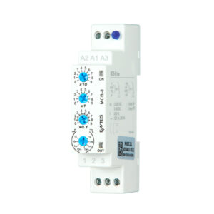mcb-8.jpg Temporizador On Delay Tipo Galleta MCB-8 24-240 VAC/DC 0.1 seg. a 999 Minutos Entes