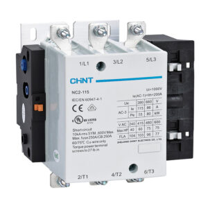 nc2-115.jpg Contactor 115a / Ac3 3p Nc2-115 Bob. 220vac 50/60hz Chint