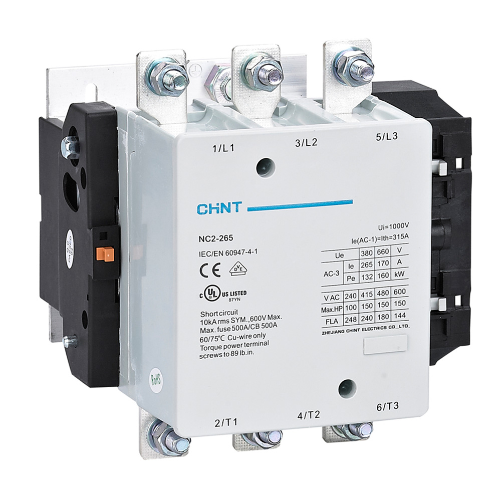 Contactor 265a / Ac3 3p Nc2-265 Bob. 220vac 50/60hz Chint – Descuentos