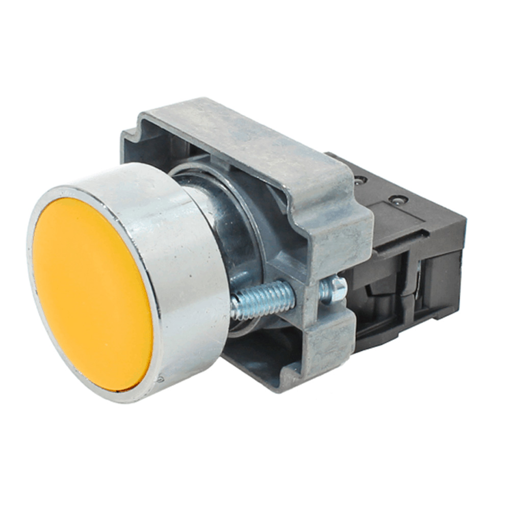 Pulsador Amarillo (Base Metálico) LAY5-BA51 CNC – CNC