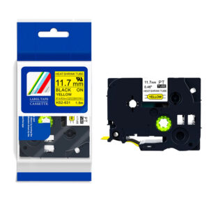 Cinta Amarillo Termocontraible (12mm x 1.5m) HS2-631 Compatible para Brother