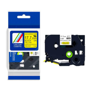 termo-18-amarillo.jpg Cinta Amarillo Termocontraible (18mm x 1.5m) HS2-641 Compatible para Brother