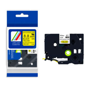 termo-9-amarillo.jpg Cinta Amarillo Termocontraible (9mm x 1.5m) HS2-621 Compatible para Brother