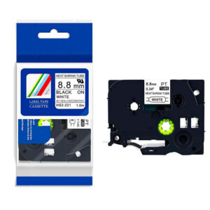 termo-9-blanco.jpg Cinta Blanca Termocontraible (9mm x 1.5m) HS2-221 Compatible para Brother