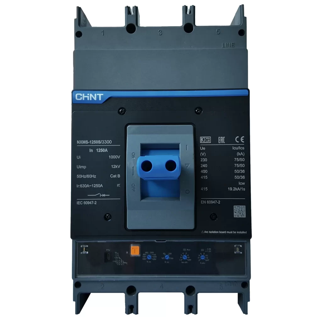 NXMS-1250S 3P 1250A Interruptor Regulable Electronico De Fuerza (0.5-1) 50kA-220V (625-1250A) Chint 