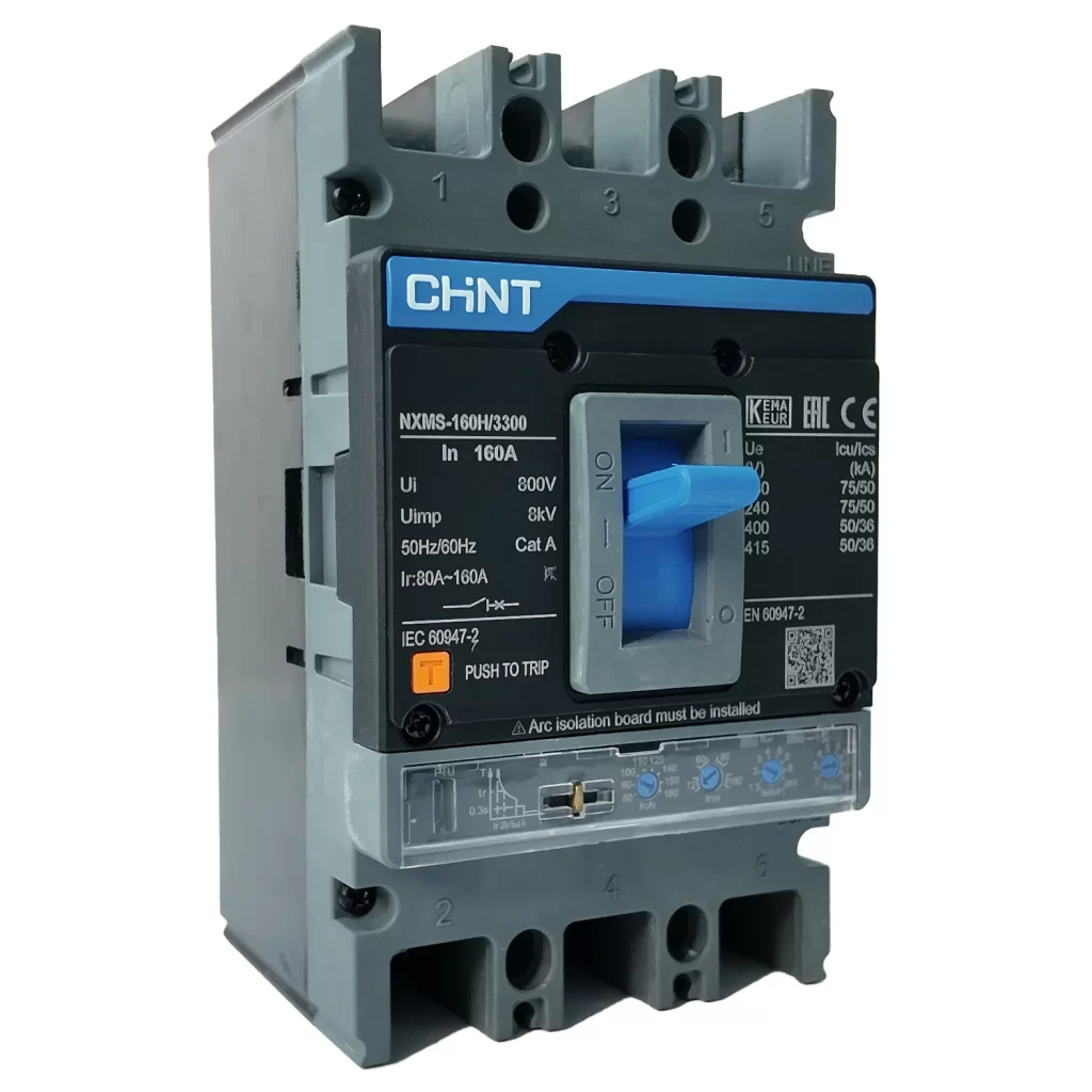 NXMS-160H 3P 160A Interruptor Regulable Electronico De Fuerza (0.5-1) 50kA-415V (80-160A) Chint – In