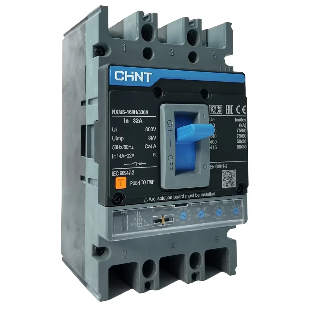 NXMS-160H 3P 32A Interruptor Regulable Electronico De Fuerza (0.5-1) 50kA-415V (16-32A) Chint – Inte
