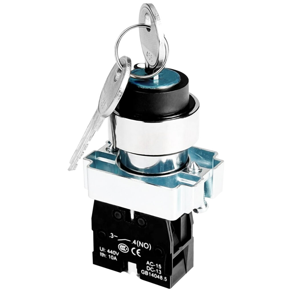 Selector Con Llave 1-0-2 (Base Metalica) «2NO» LAY5-BG03 CNC – Selector De Mando