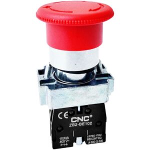 LAY5 1NO Pulsador De Emergencia LAY5-BS541 (Base Metálica) 1NO CNC