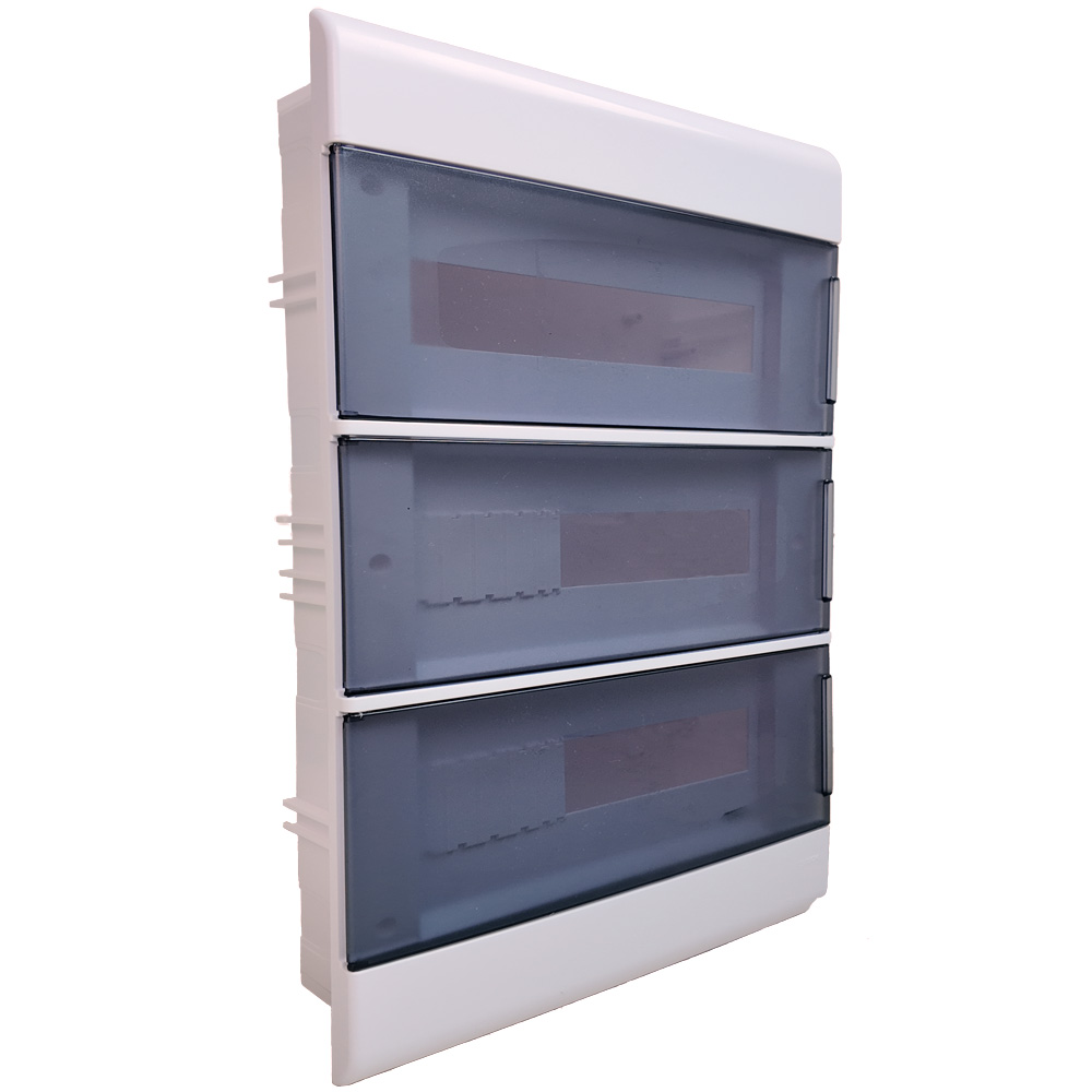 SCE36PTB Tablero Empotrable 36 Polos IP40 B/Tierra Libre Halógenos Steck – Cajas de Plástico